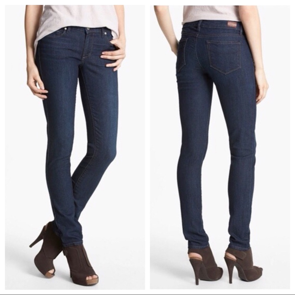 PAIGE Skyline Skinny Dark Blue Jeans